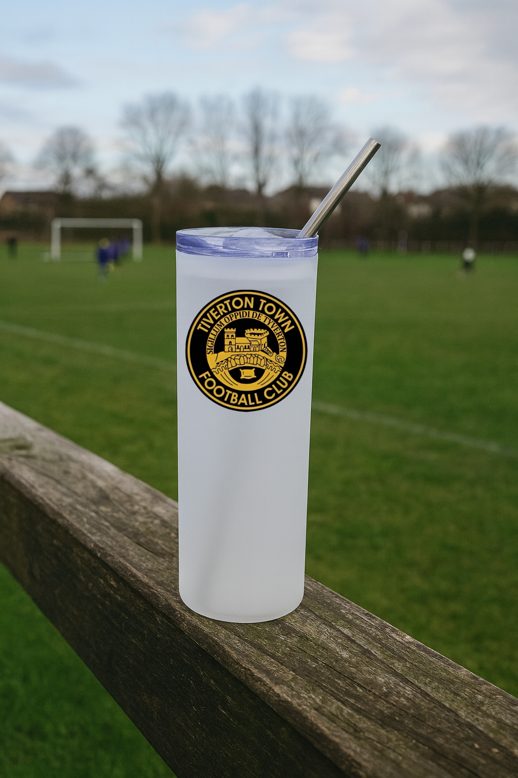 Tiverton Town FC - Clear Frosted Glass Jar