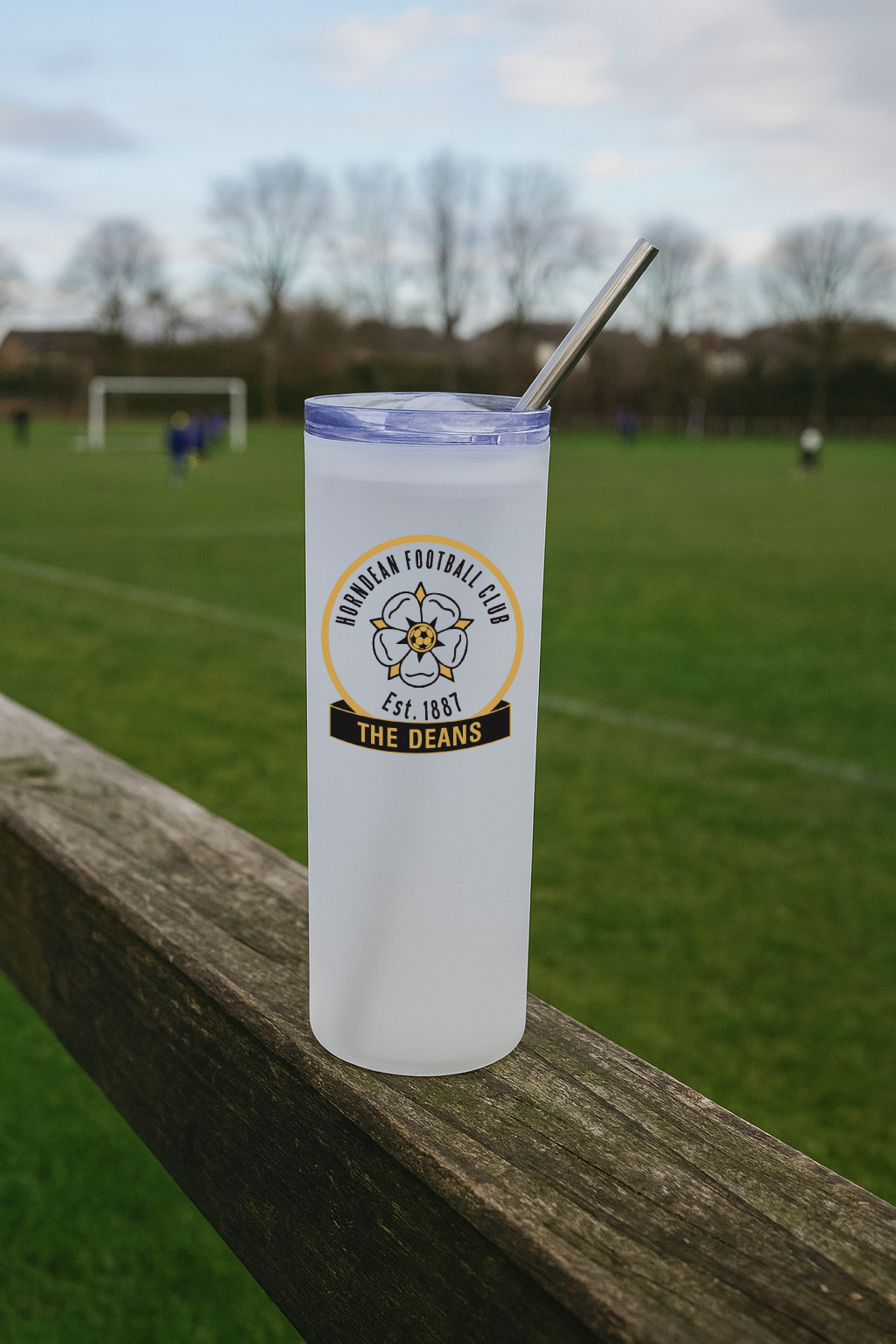 Horndean FC - Clear Frosted Glass Jar