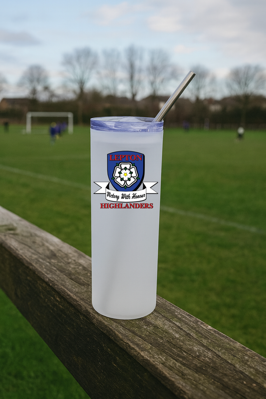 Lepton Highlanders FC, JFC, CC & SC - Clear Frosted Glass Jar
