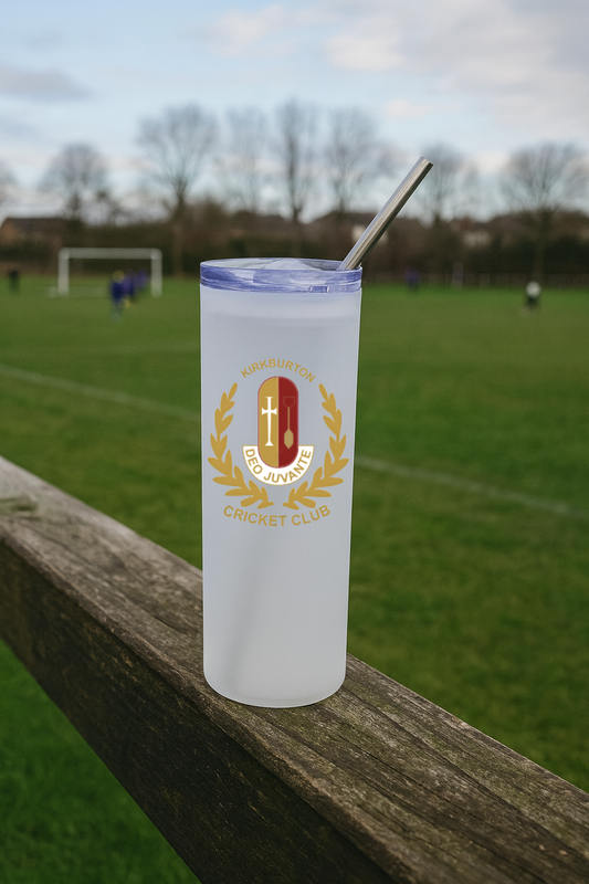 Kirkburton Cricket Club - Clear Frosted Glass Jar