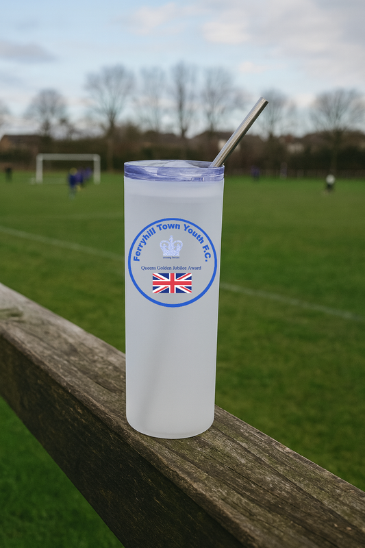 Ferryhill Town Youth FC - Clear Frosted Glass Jar