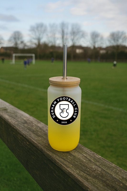 Durham FC - Bamboo Lid Glass Jar - Yellow