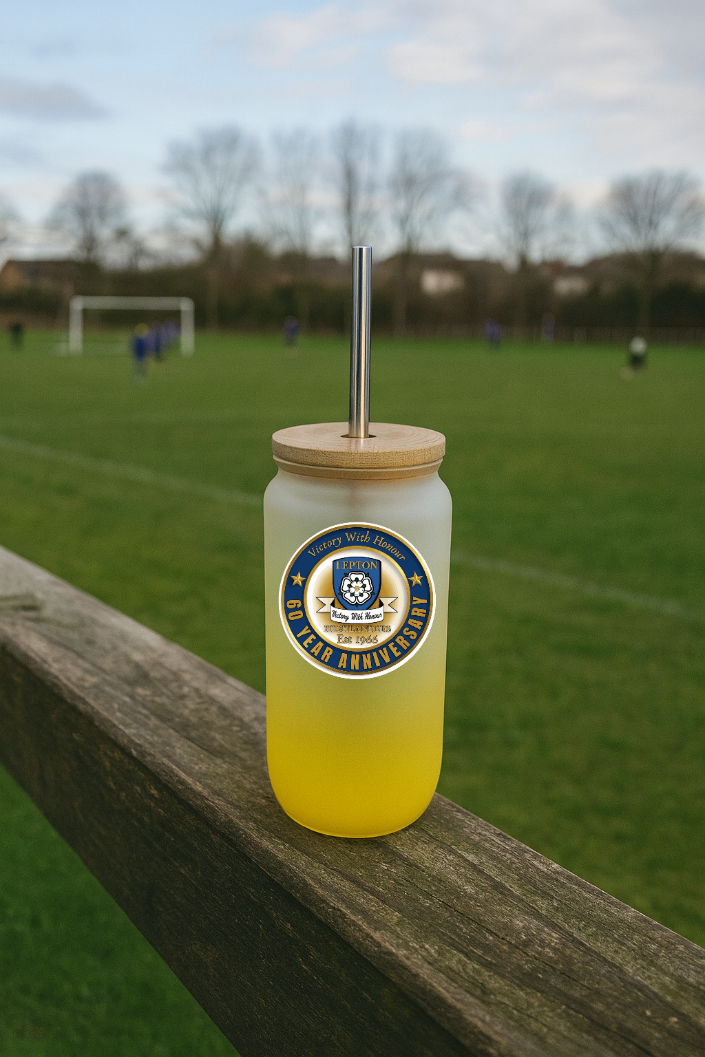 Lepton Highlanders FC, JFC, CC & SC Special Edition - Bamboo Lid Glass Jar - Yellow