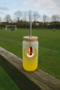 Kirkburton Cricket Club - Bamboo Lid Glass Jar - Yellow
