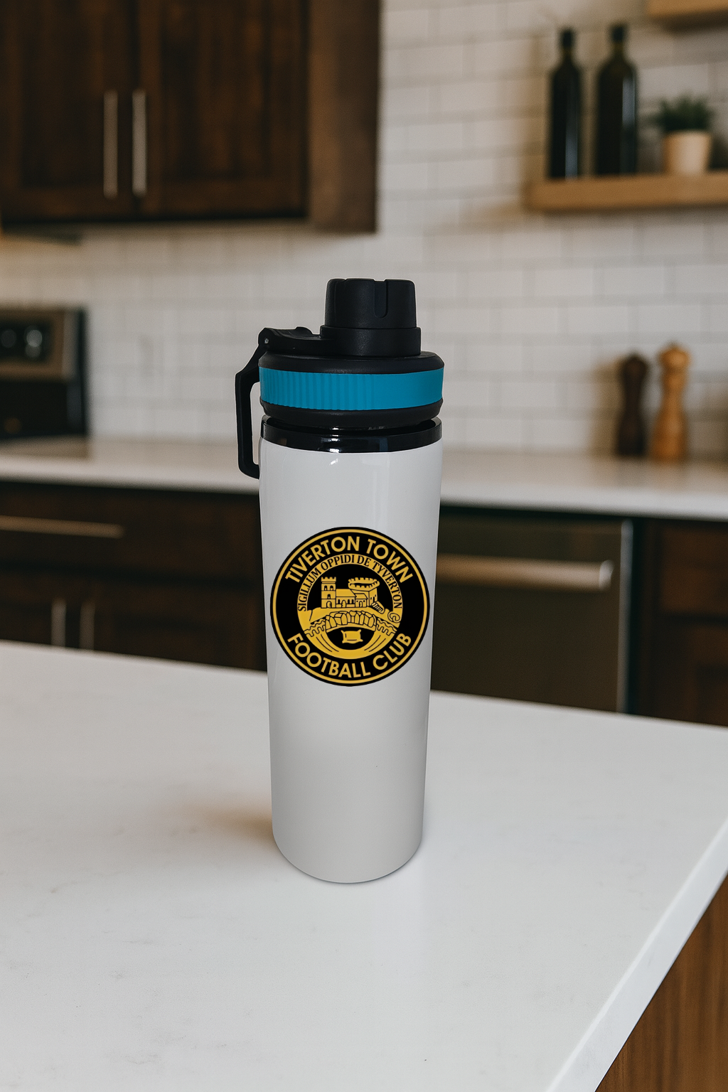 Tiverton Town FC - Water Bottle - Blue
