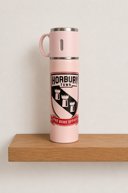 Horbury Town FC - Thermos Flask With Cup Lid - Pink