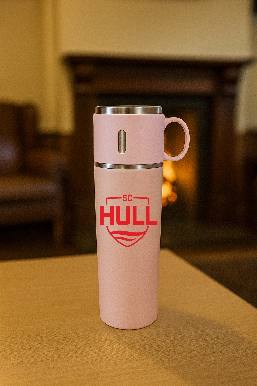 Sporting Club Hull - Thermos Flask With Cup Lid - Pink