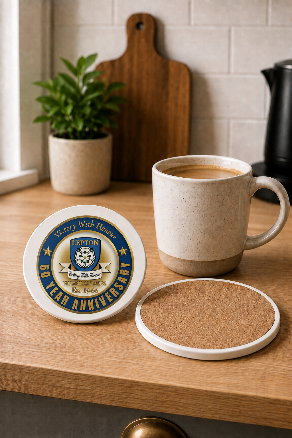 Lepton Highlanders FC, JFC, CC & SC - Ceramic Coaster