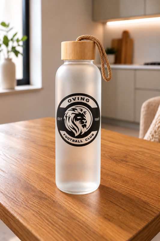 Oving FC - Bamboo Lid Frosted Glass Jar
