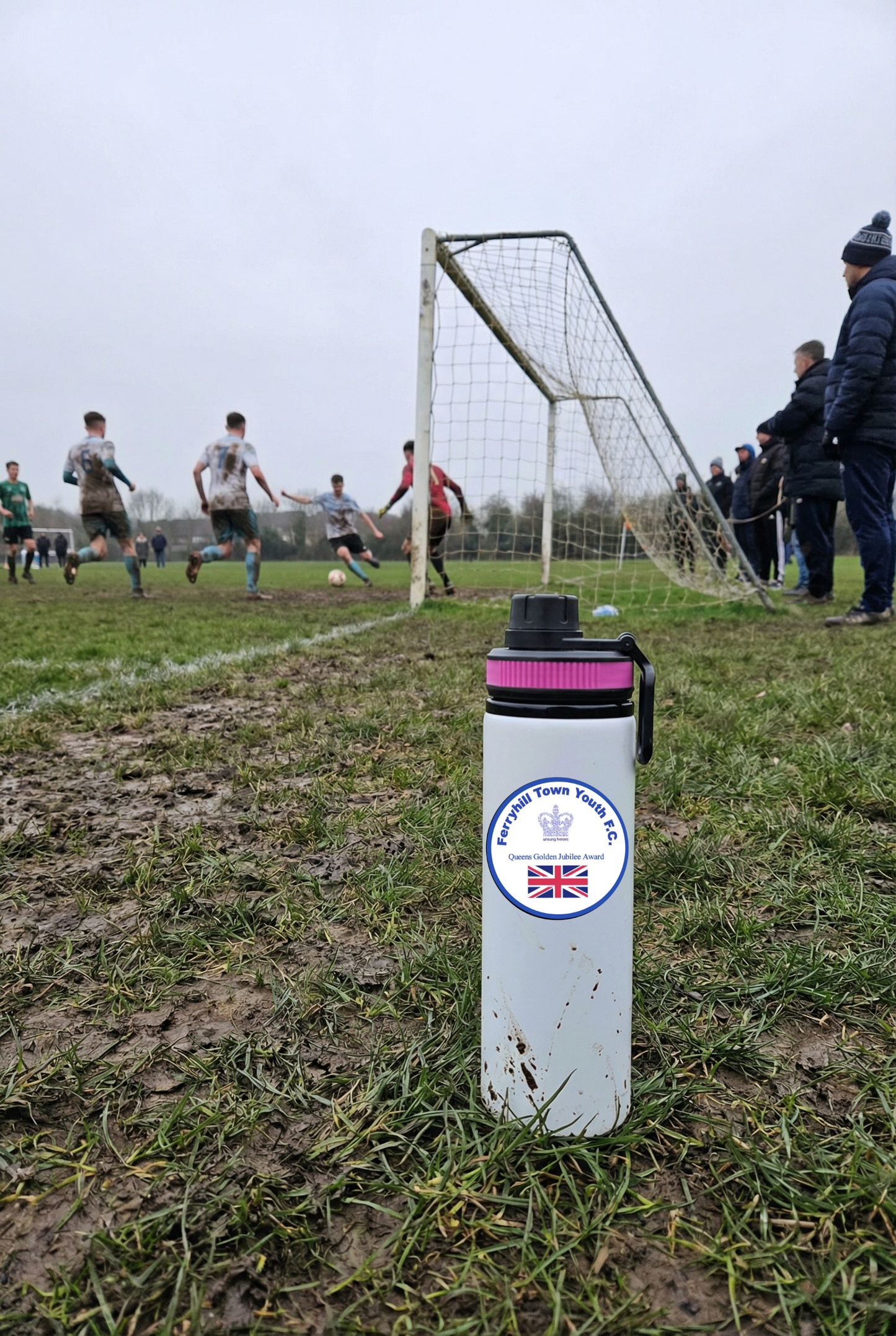 Ferryhill Town Youth FC - Water Bottle - Pink