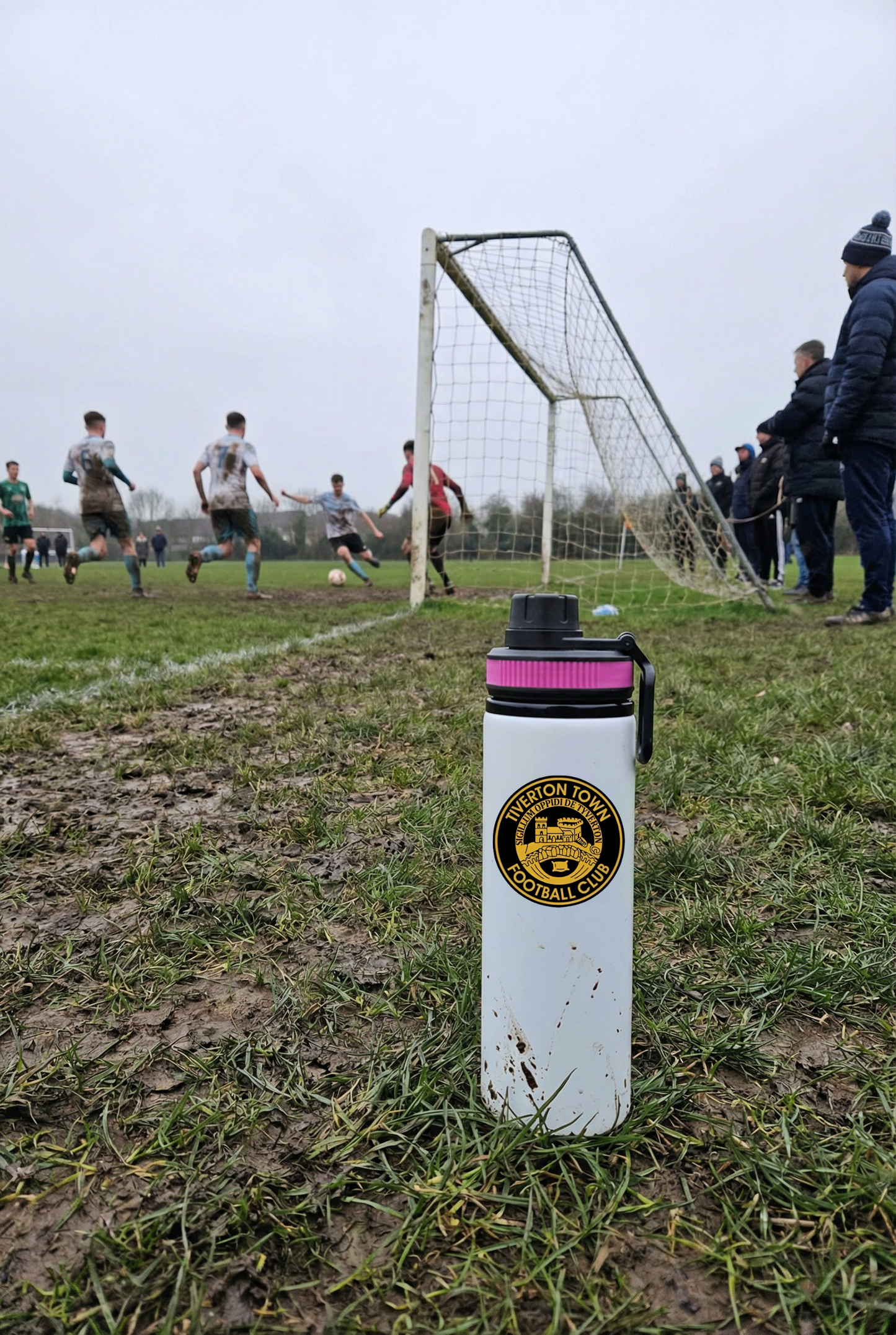 Tiverton Town FC - Water Bottle - Pink