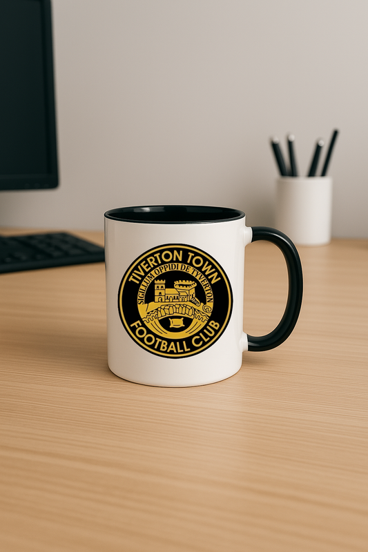 Tiverton Town FC - Black Coloured Mug