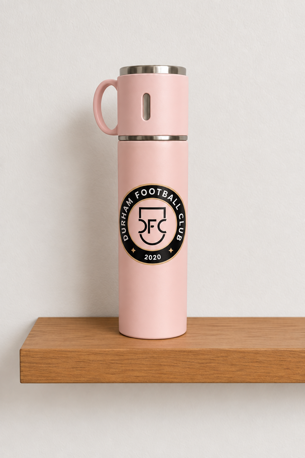 Durham FC - Travel Flask with Cup Lid - Pink