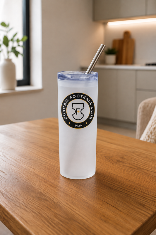 Durham FC - Clear Frosted Glass Jar