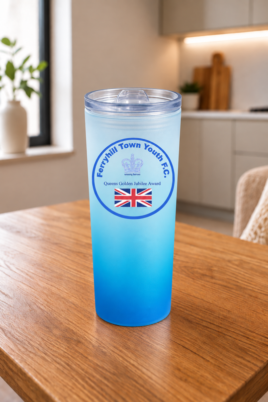 Ferryhill Town Youth FC - Sky Blue Frosted Glass Jar