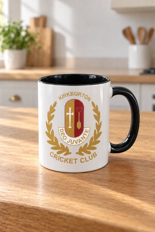 Kirkburton Cricket Club - Black Coloured Mug