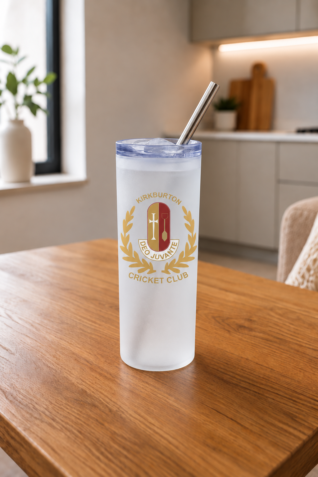 Kirkburton Cricket Club - Clear Frosted Glass Jar