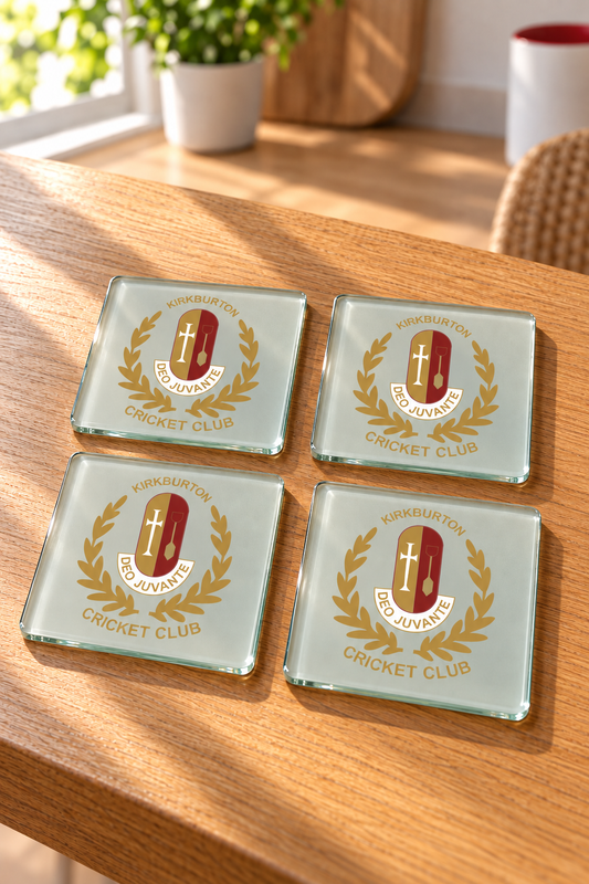 Kirkburton Cricket Club - Glass Coasters (4)