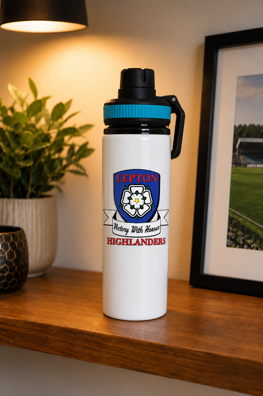 Lepton Highlanders FC, JFC, CC & SC - Water Bottle - Blue