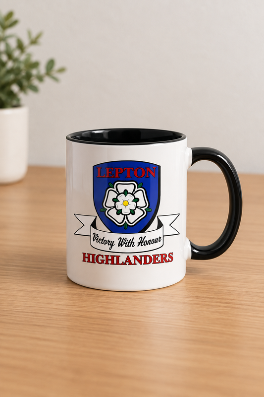 Lepton Highlanders FC, JFC, CC & SC - Black Coloured Mug