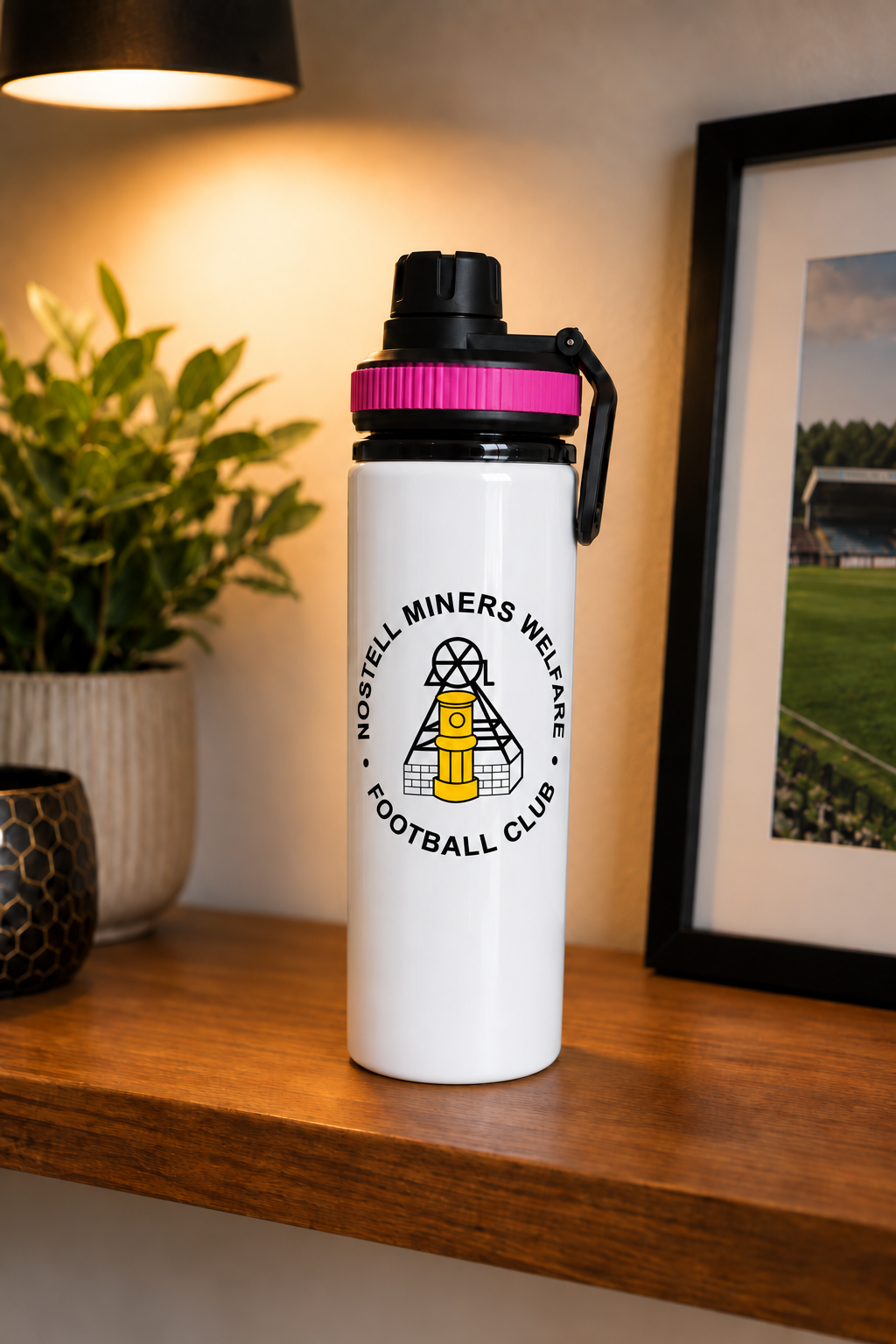 Nostell Miners Welfare FC - Water Bottle - Pink