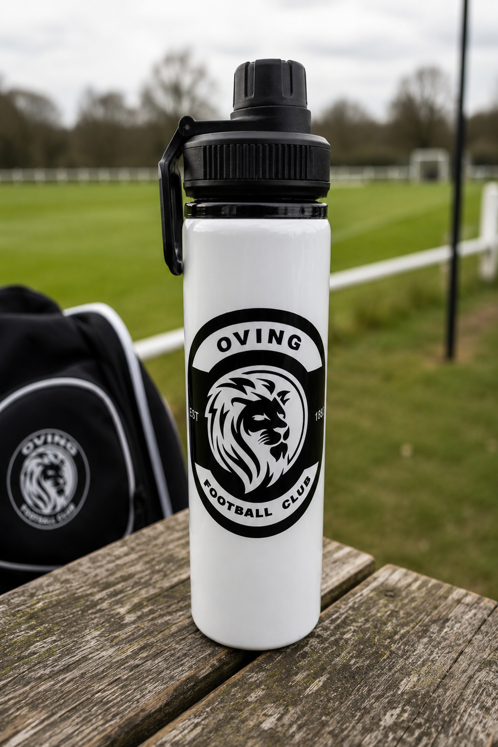 Oving FC - Water Bottle - Black