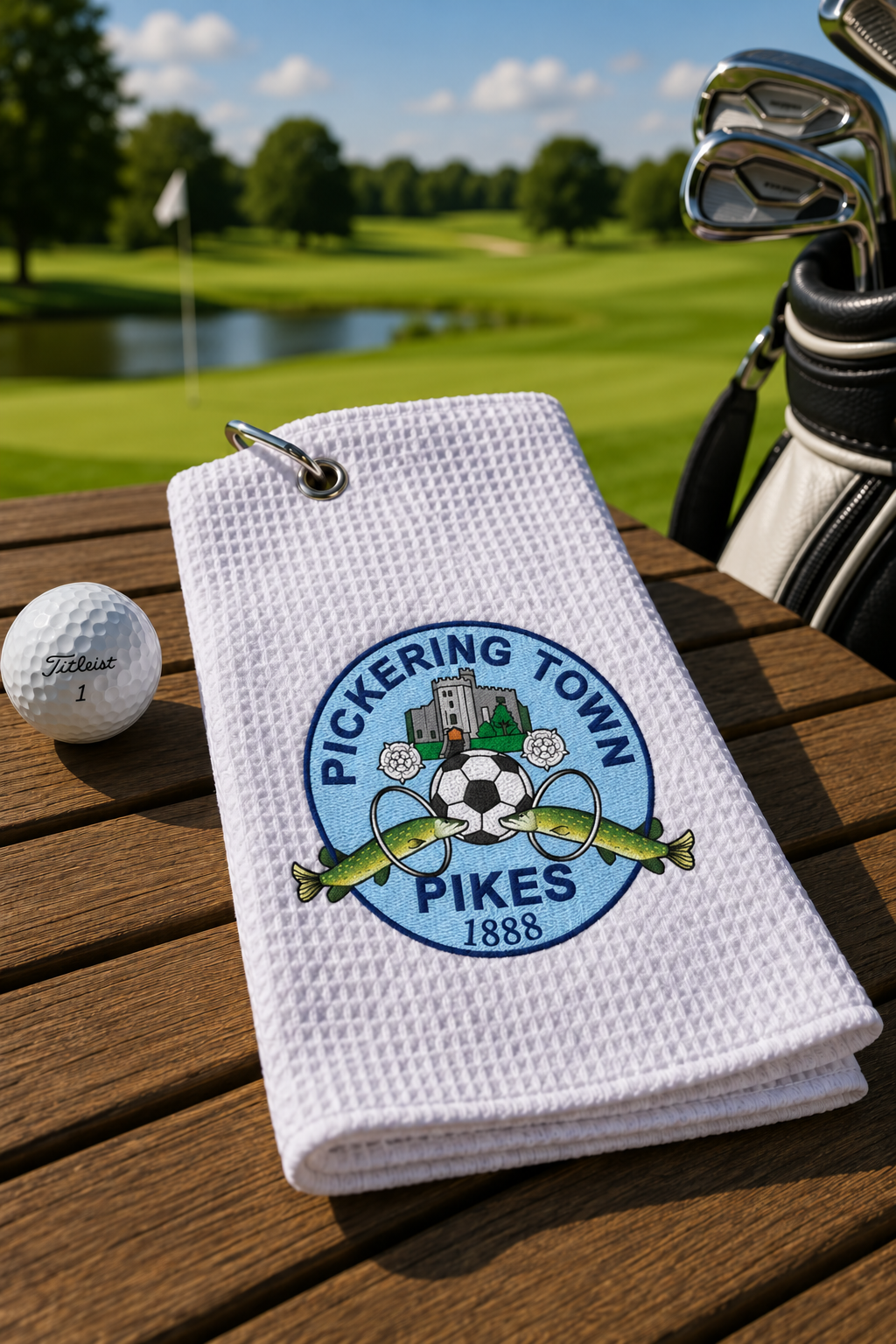 Pickering Town FC Golf Towel mockup