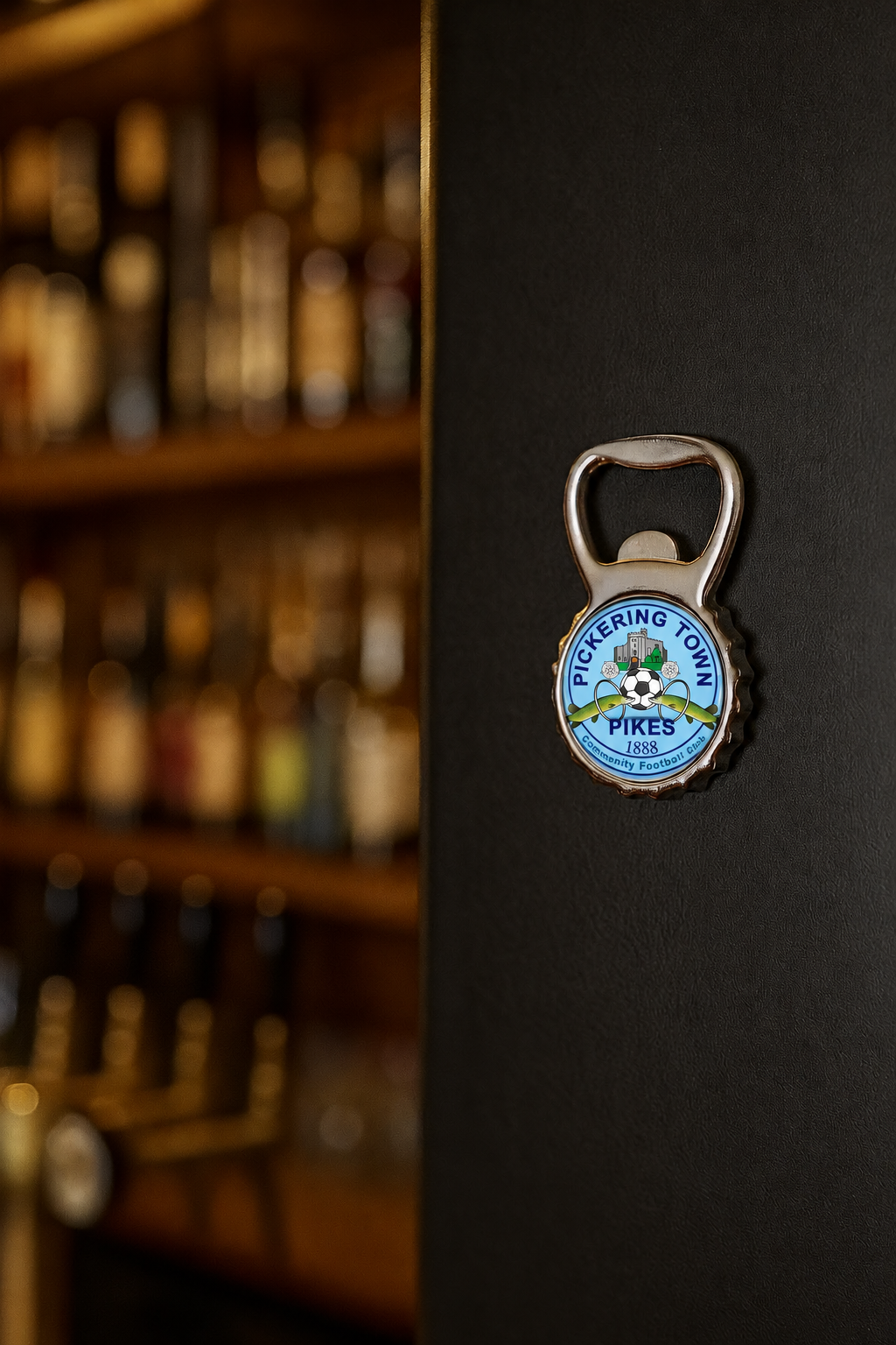 Pickering Town FC Magnetic Fridge Bottle Opener mockup