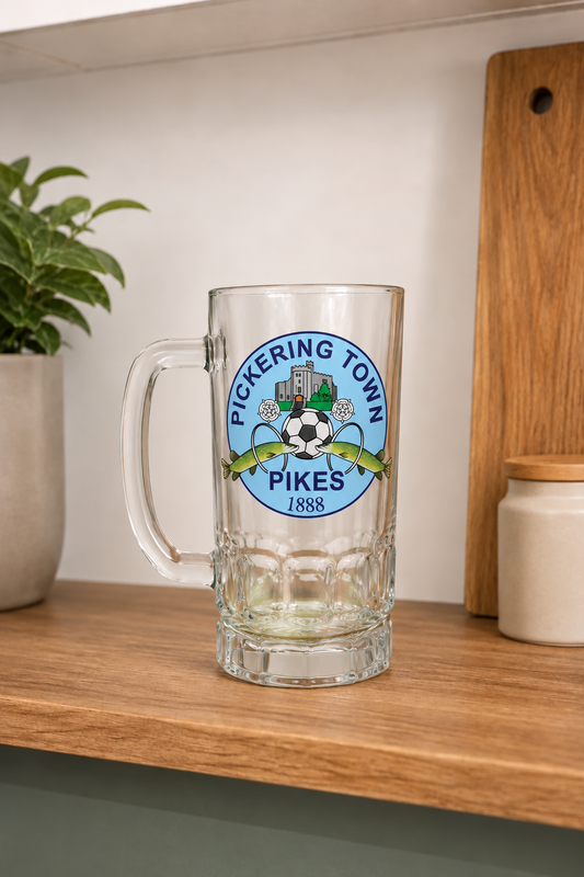 Pickering Town FC Pint Glass Beer Stein mockup
