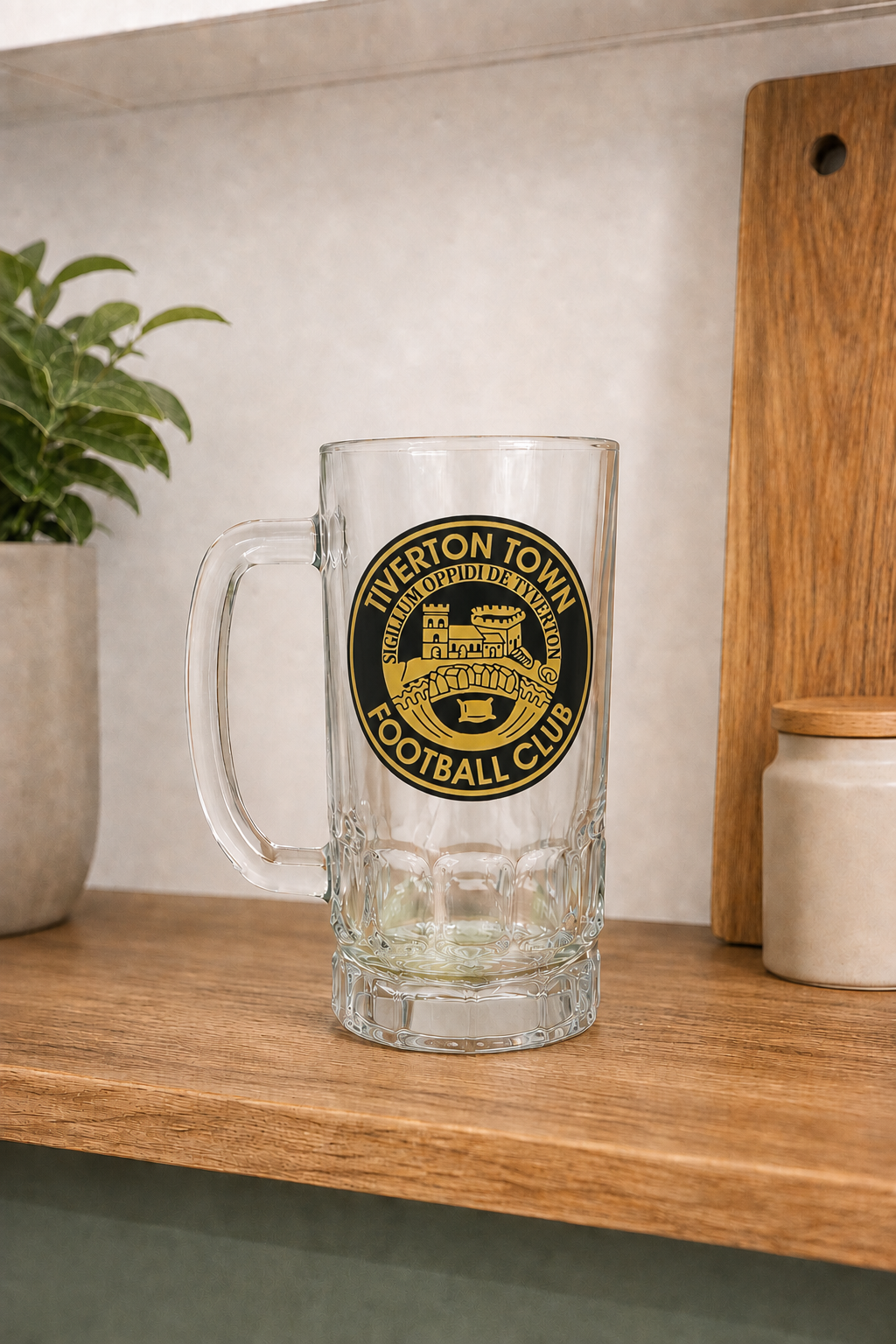 Tiverton Town FC - Pint Glass Beer Stein
