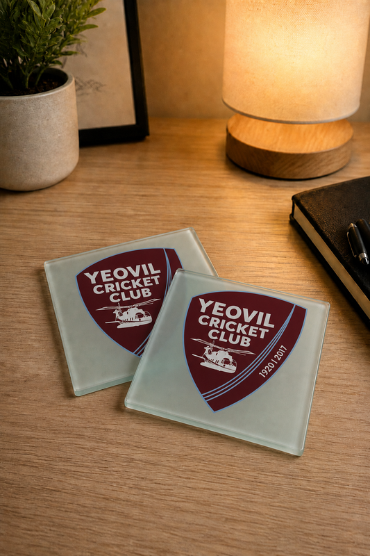 Yeovil Cricket Club - Glass Coasters (4)